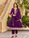 Sheetal By Aanchi Vichitra Silk Embroidery Anarkali Kurtis Set
